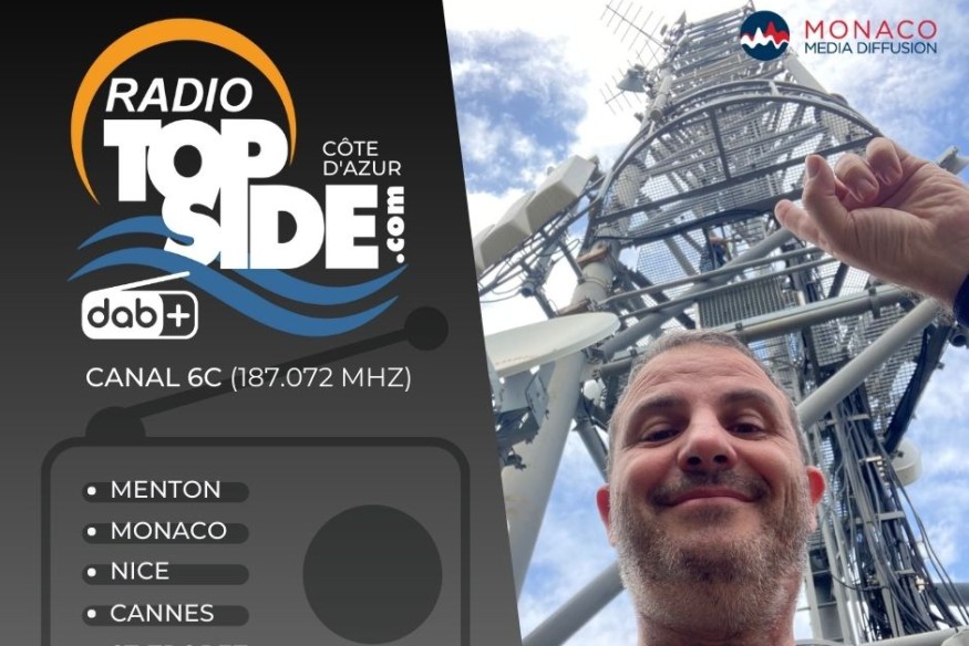 A partir du 1er juillet 2023, retrouvez Radio Top Side sur le Dab+ de Bordighera jusqu'à St Tropez.