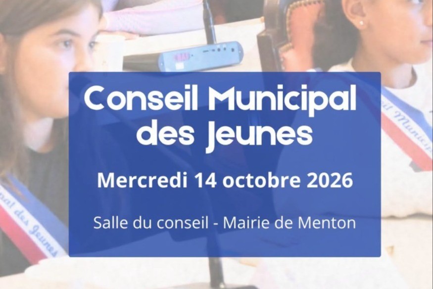 Menton : le Conseil municipal des jeunes se réunit ce mercredi 14 octobre 2026 en présence d’Alexandra Masson